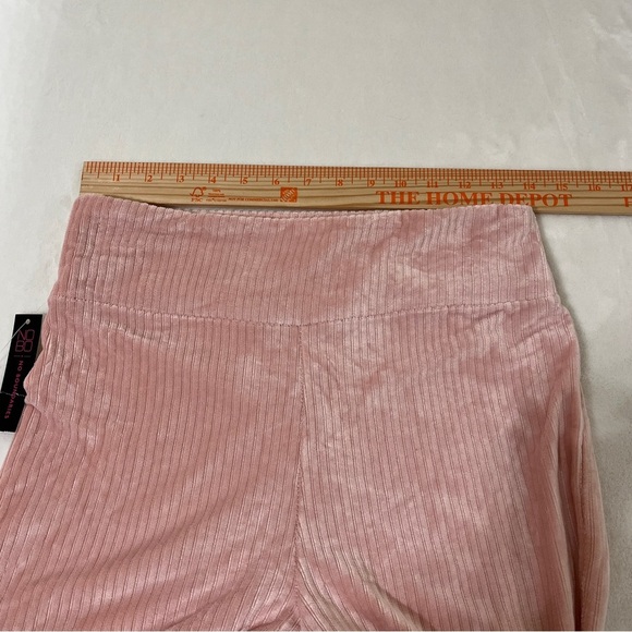 NO BOUNDARIES Junior Pants High Rise Flare Soft Corduroy Pink Size M (7/8) NWT - Picture 8 of 11